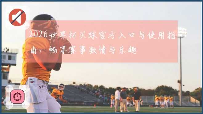 2026世界杯买球官方入口与使用指南，畅享赛事激情与乐趣